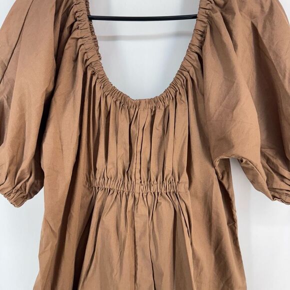 House of Harlow x REVOLVE Helena Puff Sleeve Mini Dress Mocha - Picture 5 of 13